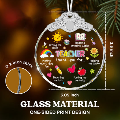 Teacher Appreciation Glass Ornament – Thank You Keepsake for Preschool, — view 3