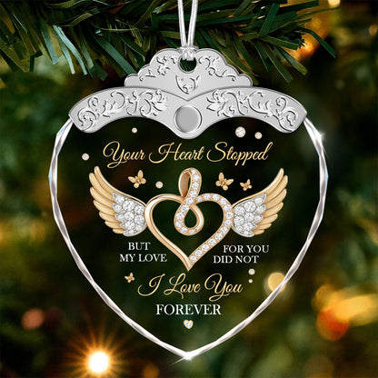 I Love You Forever – Glass Ornament — view 2