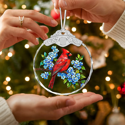 Cardinal Glass Ornament – Stained Glass Style Memorial Keepsake for Loss of — view 5