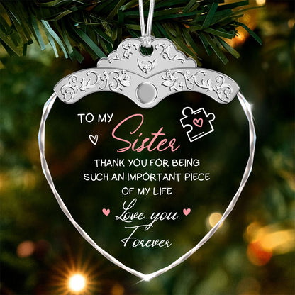 Gifts from Sister – Glass Ornament — view 2