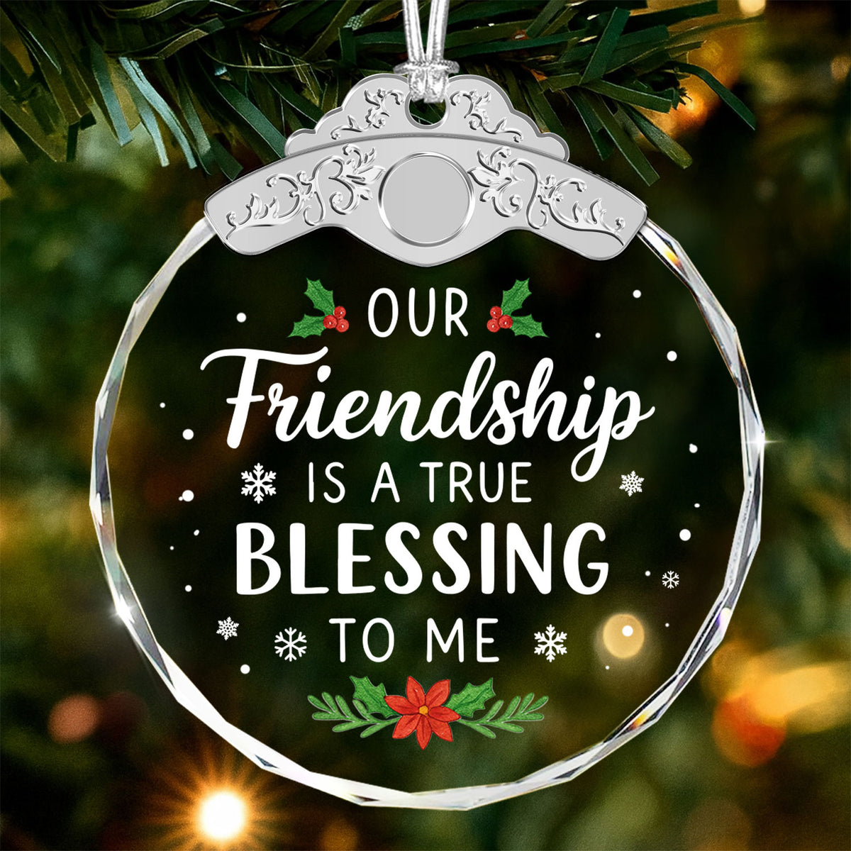 Friendship Gifts for Women – Glass Ornament — view 2