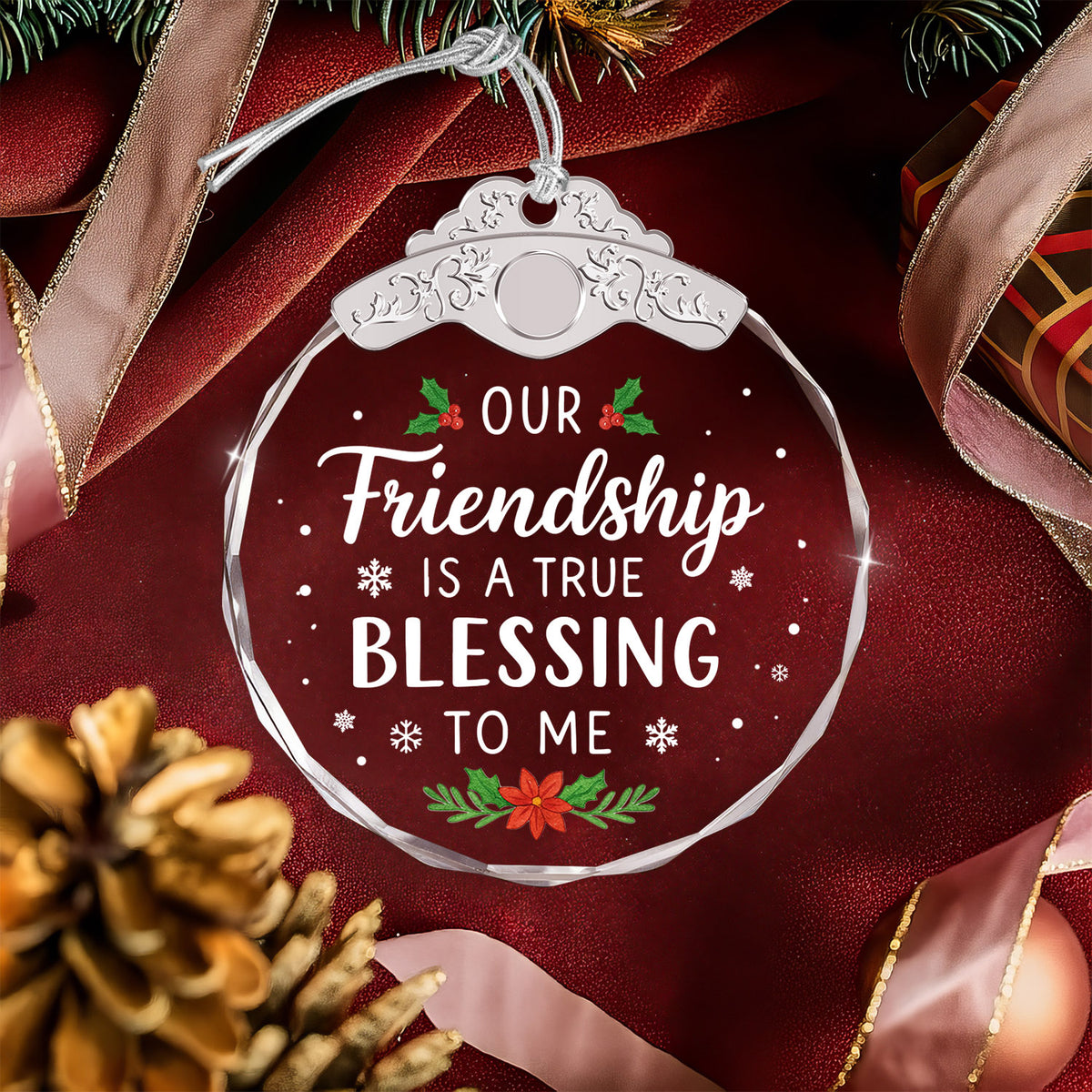 Friendship Gifts for Women – Glass Ornament — view 4
