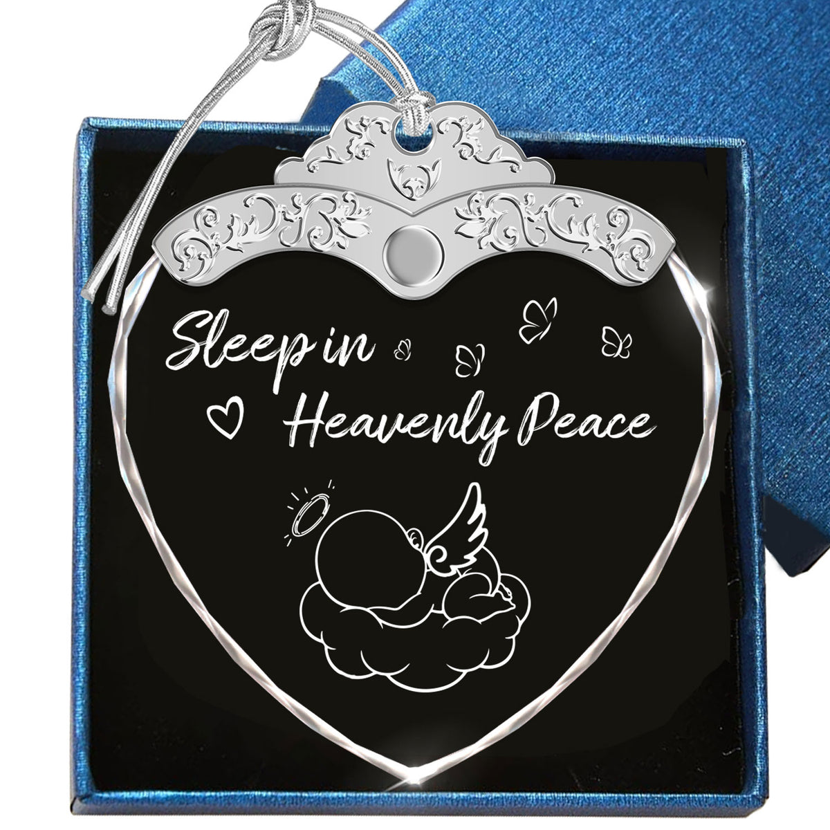 Sleep In Heavenly Peace – Glass Ornament