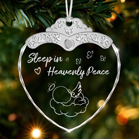 Sleep In Heavenly Peace – Glass Ornament — view 2