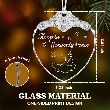 Sleep In Heavenly Peace – Glass Ornament — view 3
