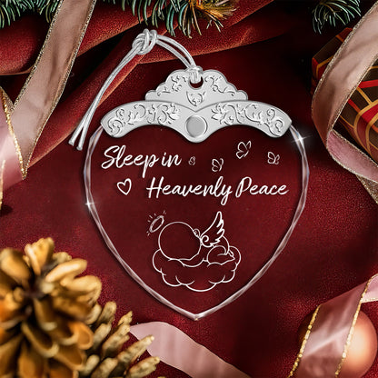 Sleep In Heavenly Peace – Glass Ornament — view 4