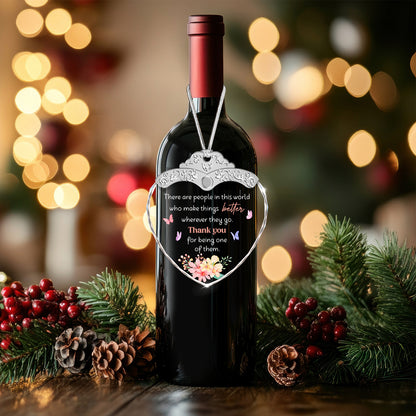 Thank You for being one of them – Glass Ornament — view 6