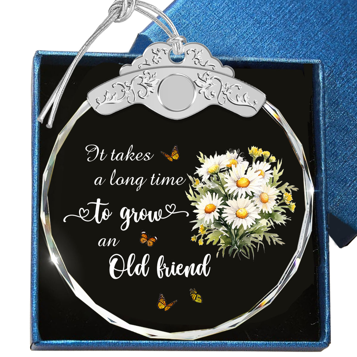Friendship Gifts for Women – Christmas Glass Ornament