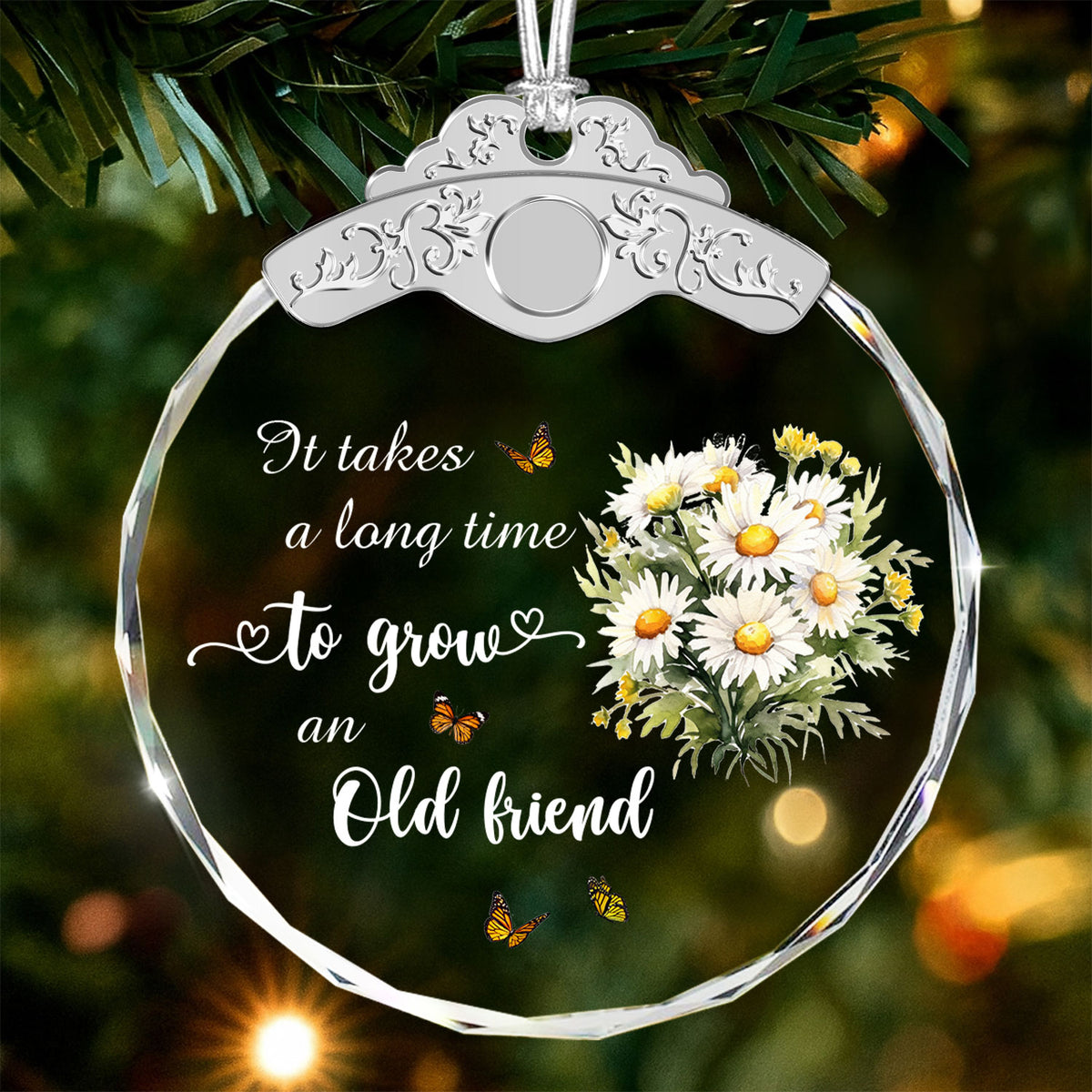 Friendship Gifts for Women – Christmas Glass Ornament — view 2