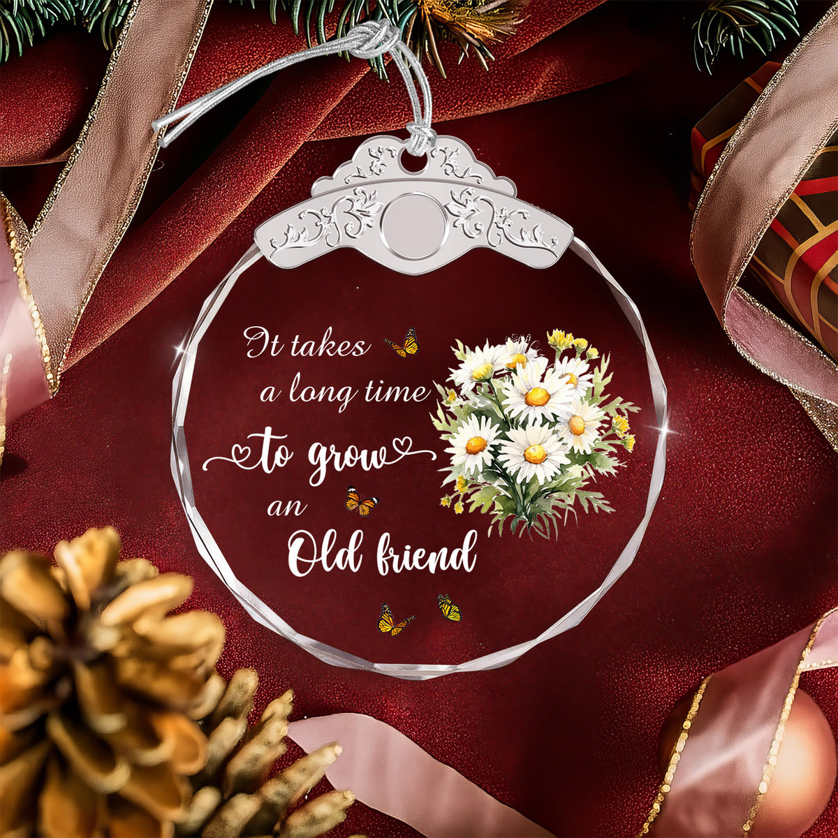 Friendship Gifts for Women – Christmas Glass Ornament — view 4