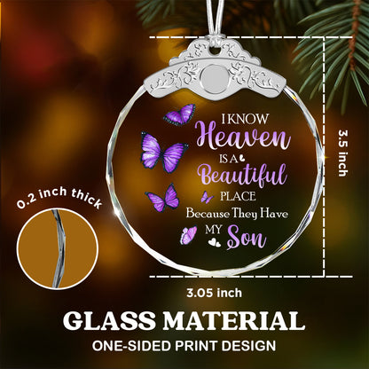 They Have My Son – Glass Ornament — view 3