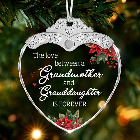 Grandmother Gift – Christmas Glass Ornament — view 2