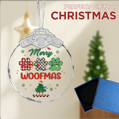 Merry Woofmas – Glass Ornament — view 2