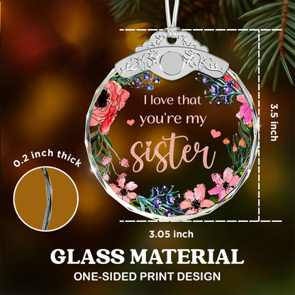 Gifts from Sister – Glass Ornament — view 3