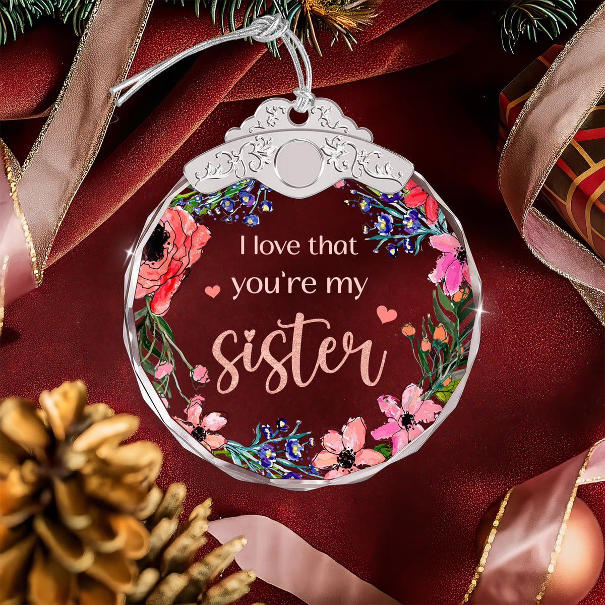 Gifts from Sister – Glass Ornament — view 4