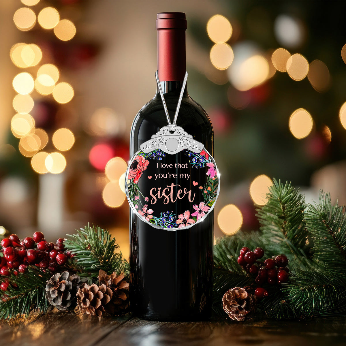 Gifts from Sister – Glass Ornament — view 6