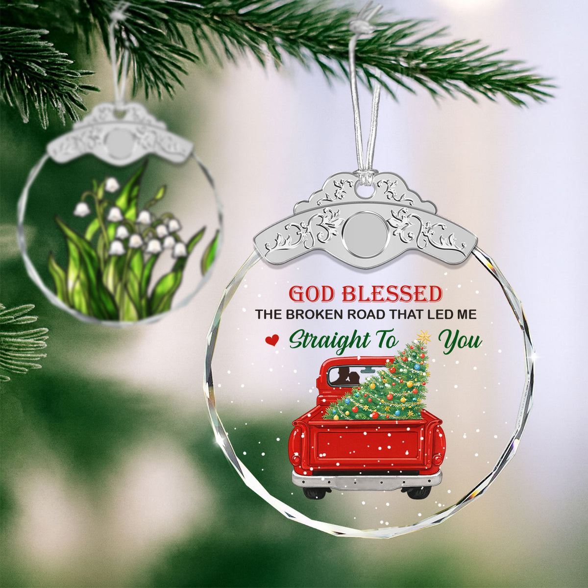 Couple Gifts for Christmas – Glass Ornament — view 4