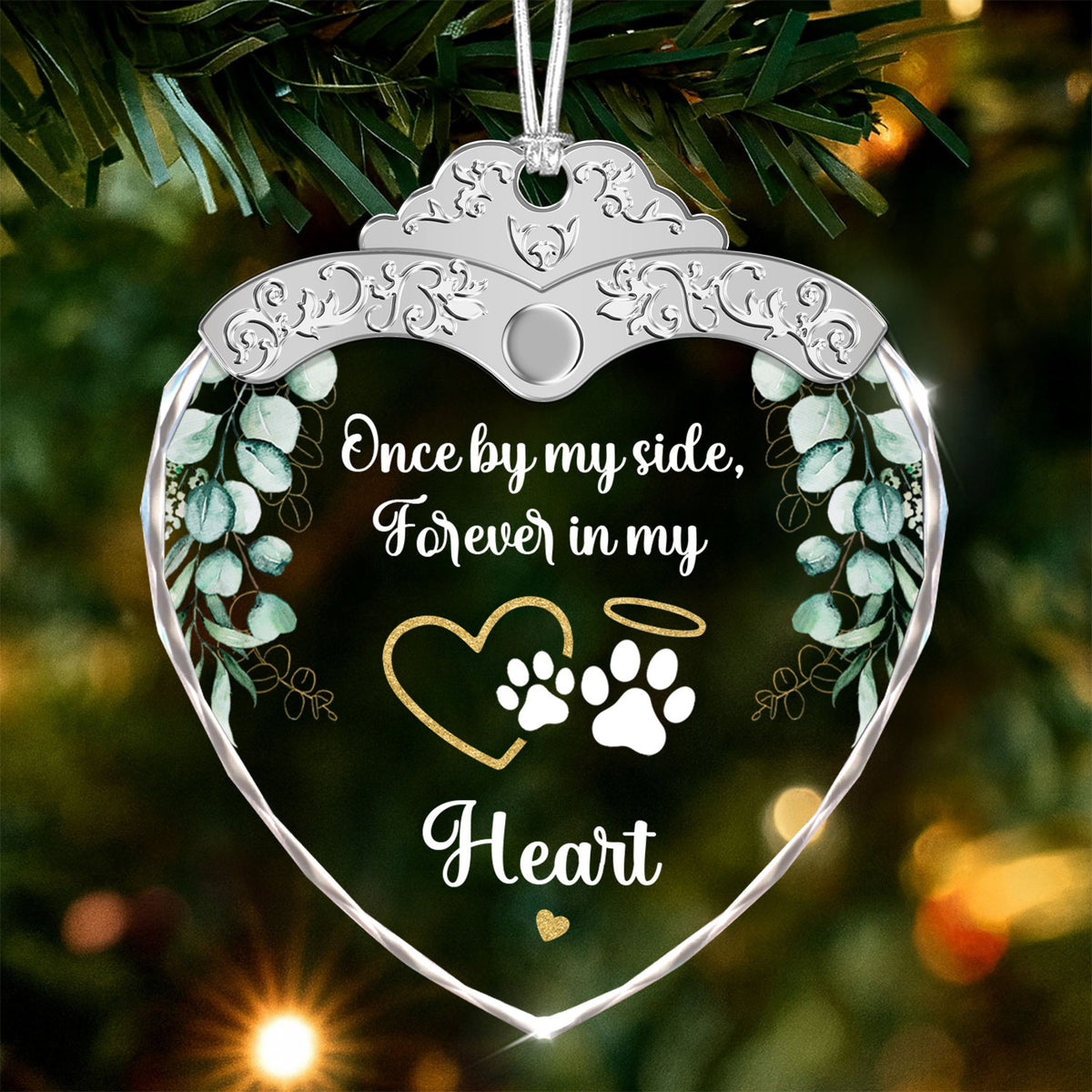 Forever In My Heart – Glass Ornament — view 2