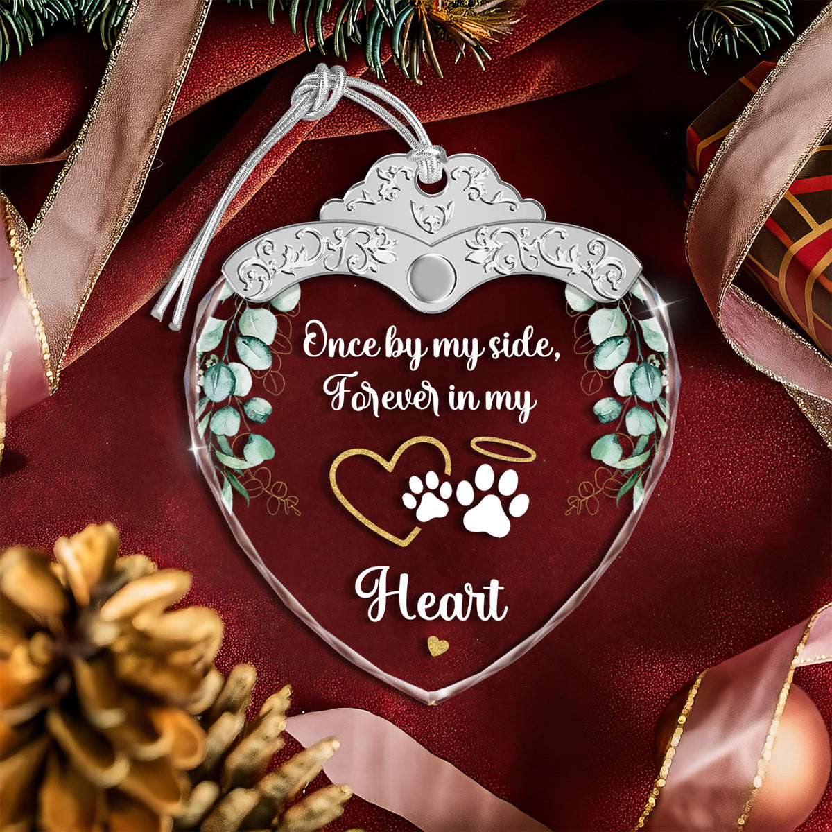 Forever In My Heart – Glass Ornament — view 4