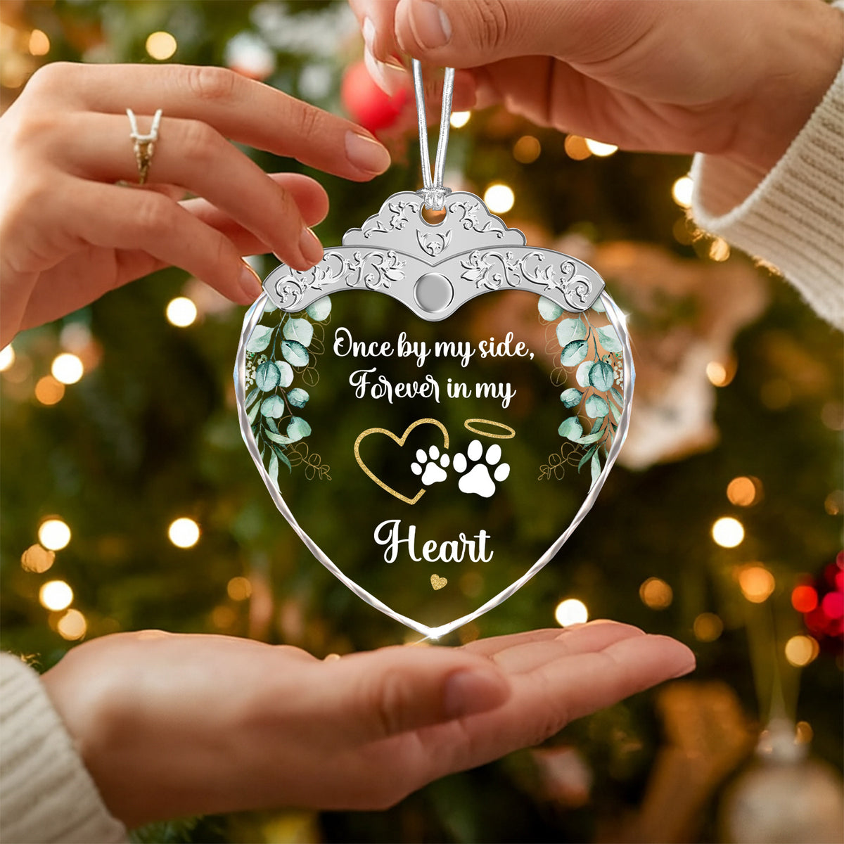 Forever In My Heart – Glass Ornament — view 5