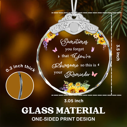 You'Re Awesome – Glass Ornament — view 3