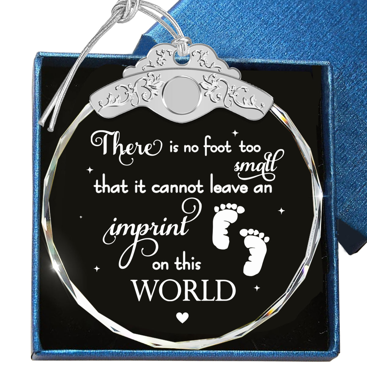 There Is No Footprint Too Small – Glass Ornament