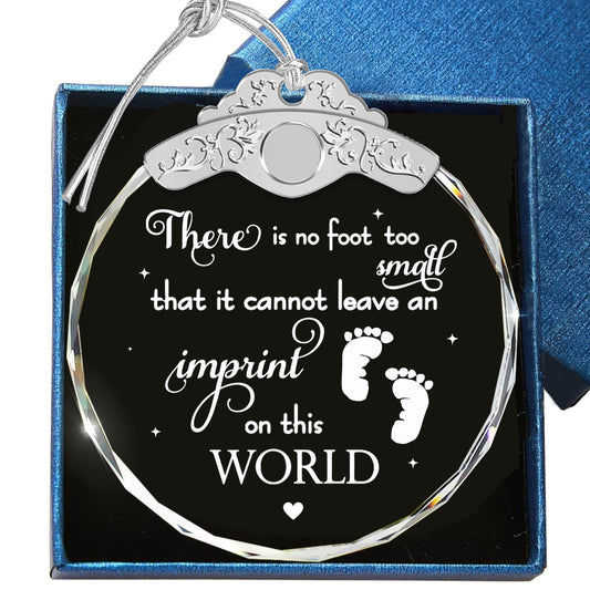 There Is No Footprint Too Small – Glass Ornament