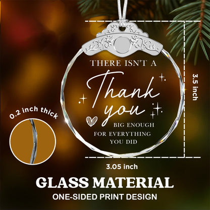 Thank You – Glass Ornament — view 3