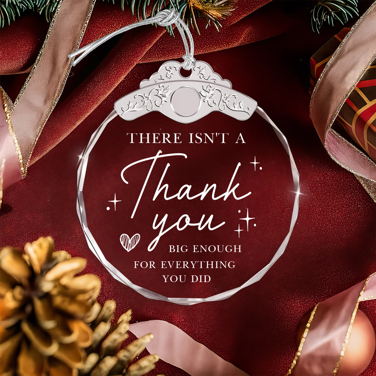 Thank You – Glass Ornament — view 4