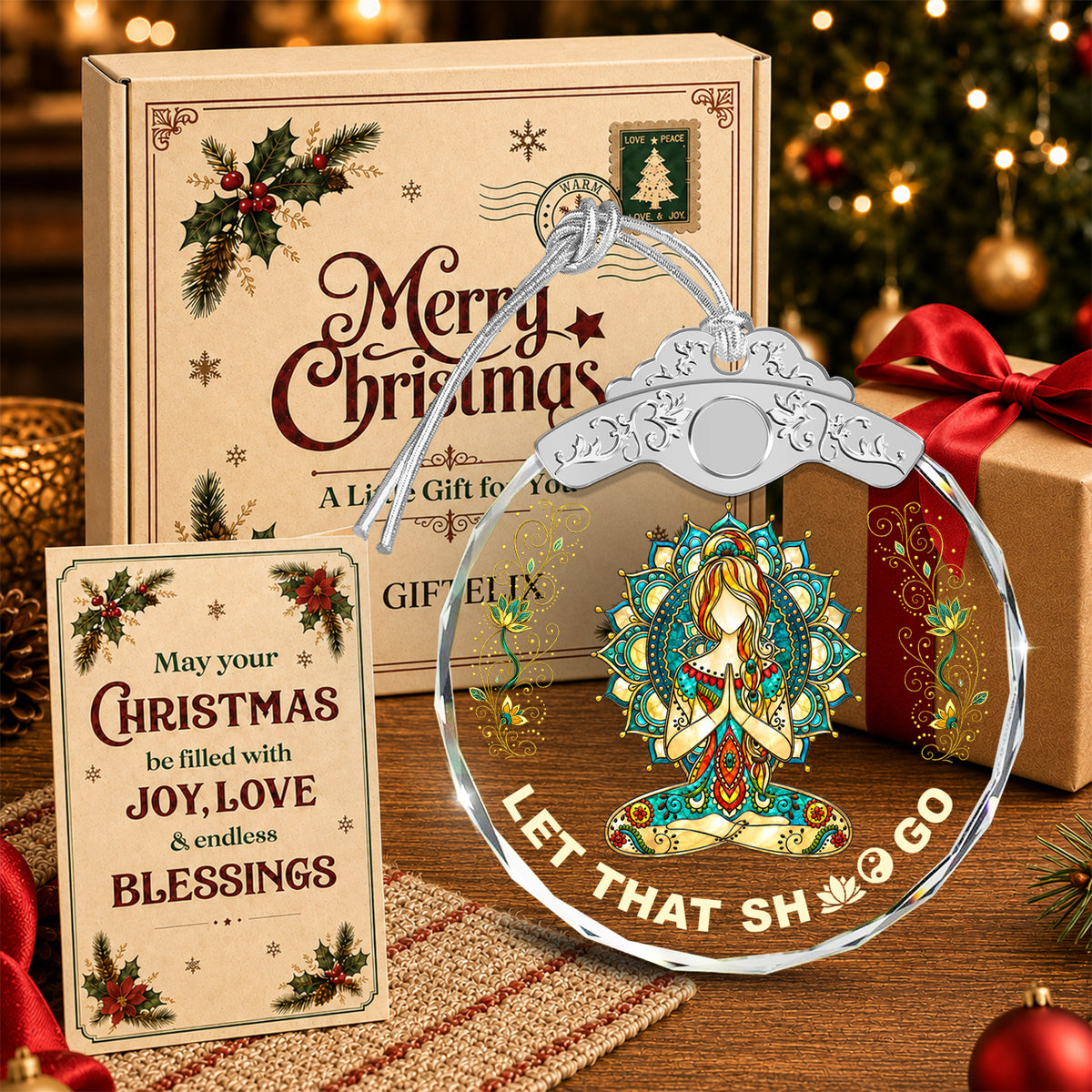 Christmas Unique Gifts for Women Men – Glass Ornament — view 4