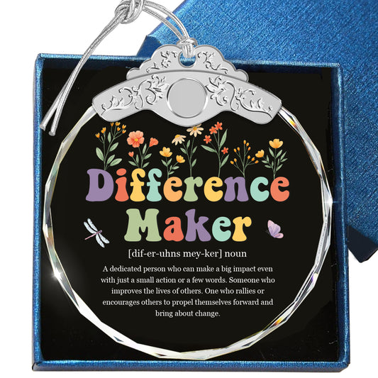 Difference Maker – Glass Ornament