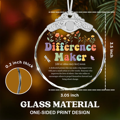 Difference Maker – Glass Ornament — view 3