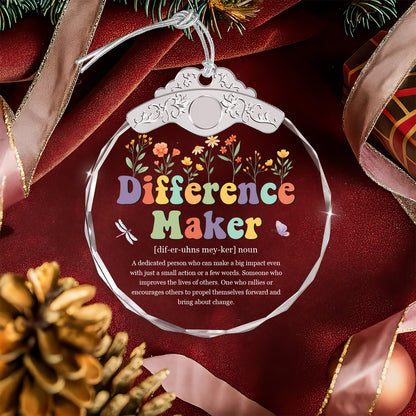 Difference Maker – Glass Ornament — view 4