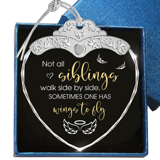 Memorial Gifts For Loss Of Siblings – Glass Ornament