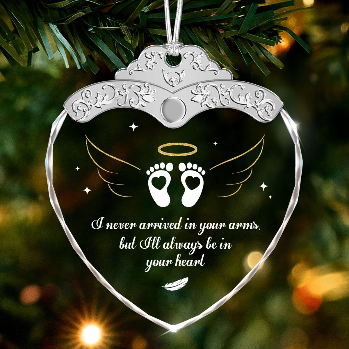 I'Ll Always Be In Your Heart – Glass Ornament — view 2