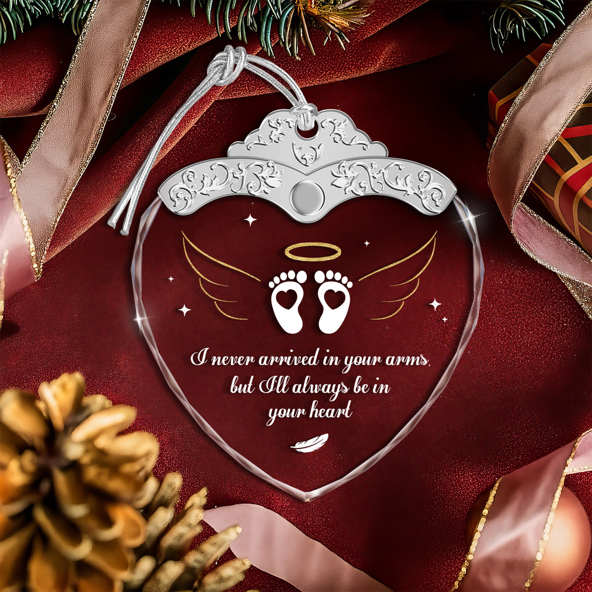 I'Ll Always Be In Your Heart – Glass Ornament — view 4