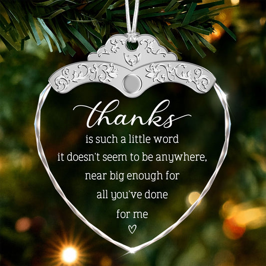 Thanks – Glass Ornament — view 2