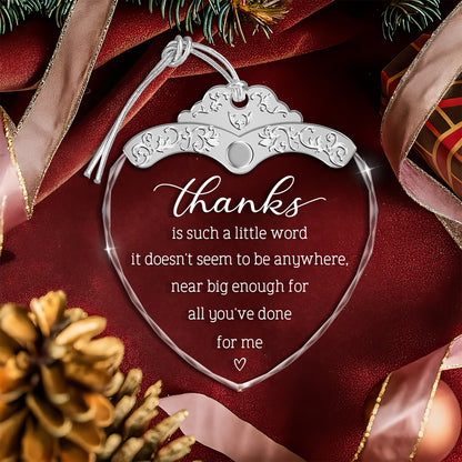 Thanks – Glass Ornament — view 4