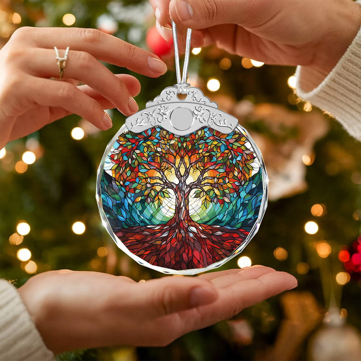 Tree of Life Ornament – Christmas Glass Ornament — view 5