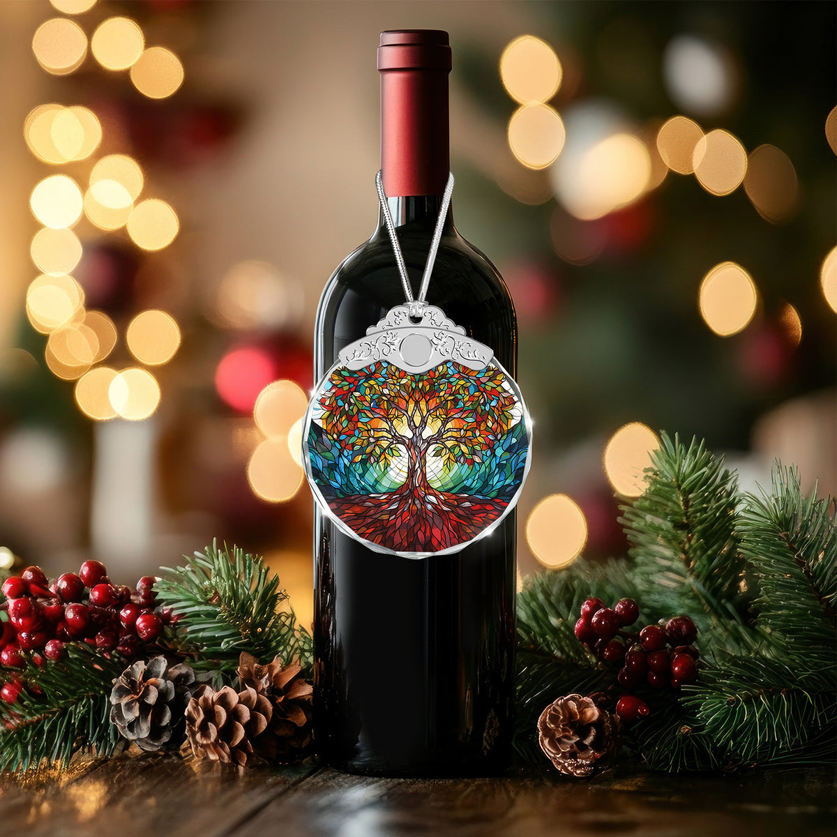 Tree of Life Ornament – Christmas Glass Ornament — view 6