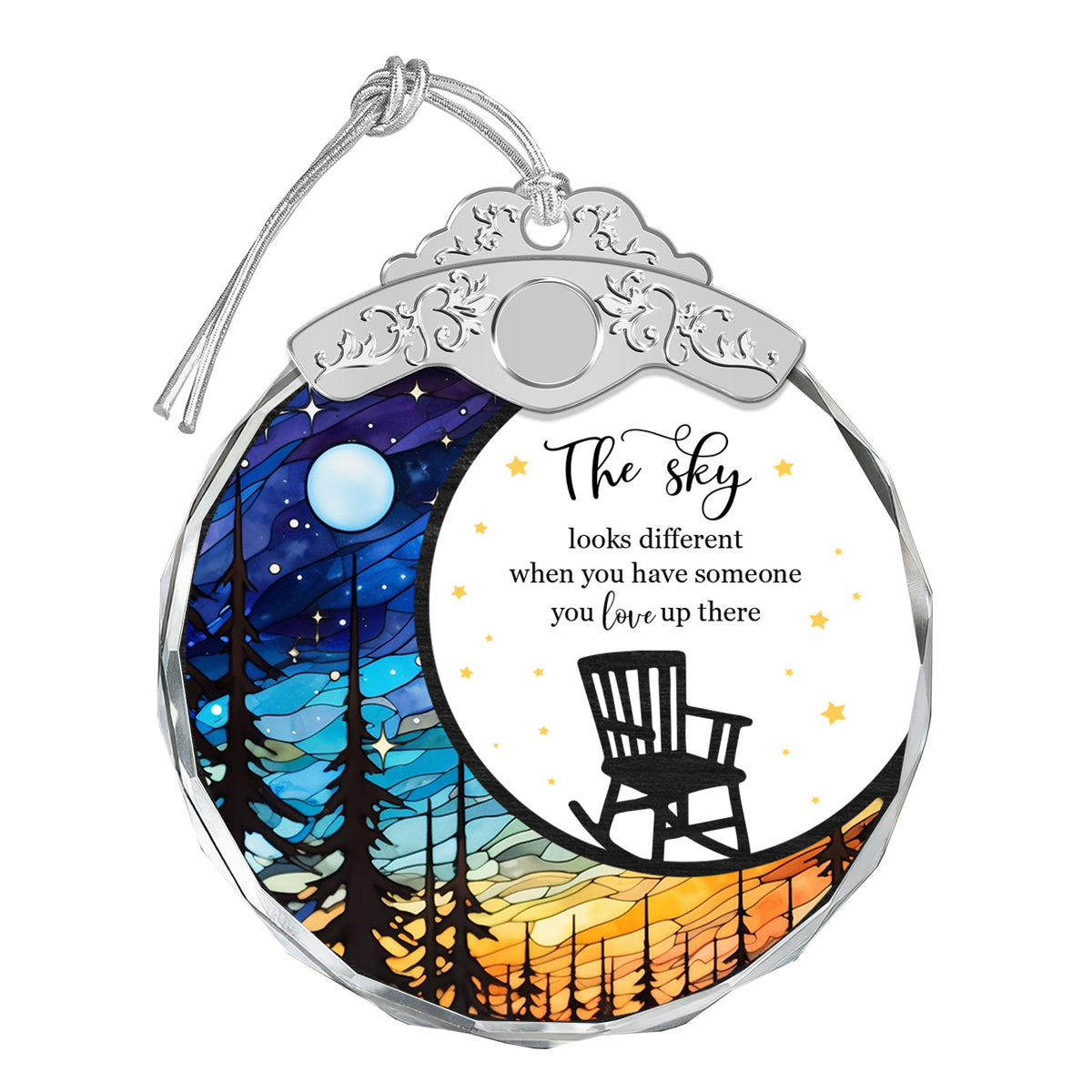 The Sky Looks Difference – Glass Ornament