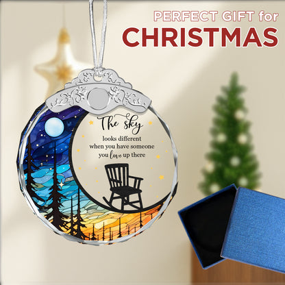 The Sky Looks Difference – Glass Ornament — view 2
