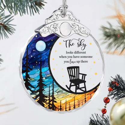 The Sky Looks Difference – Glass Ornament — view 3