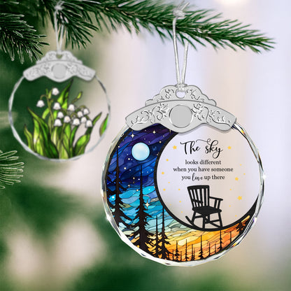 The Sky Looks Difference – Glass Ornament — view 4