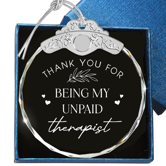 My Unpaid Therapist – Glass Ornament