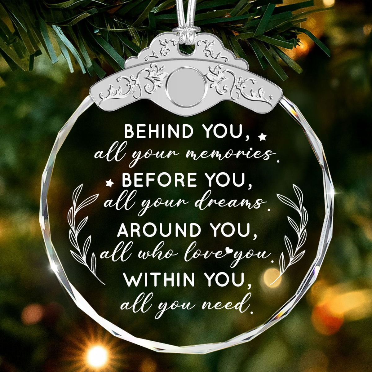 Within You All You Need – Glass Ornament — view 2
