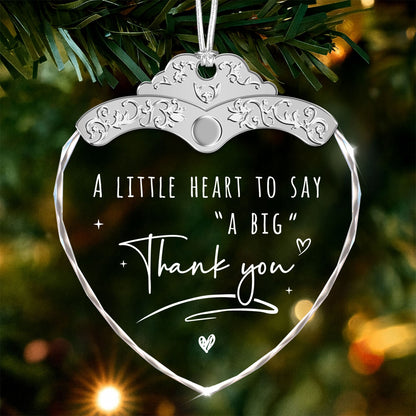 Thank You – Glass Ornament — view 2
