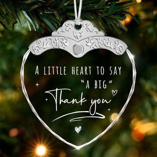 Thank You – Glass Ornament — view 2