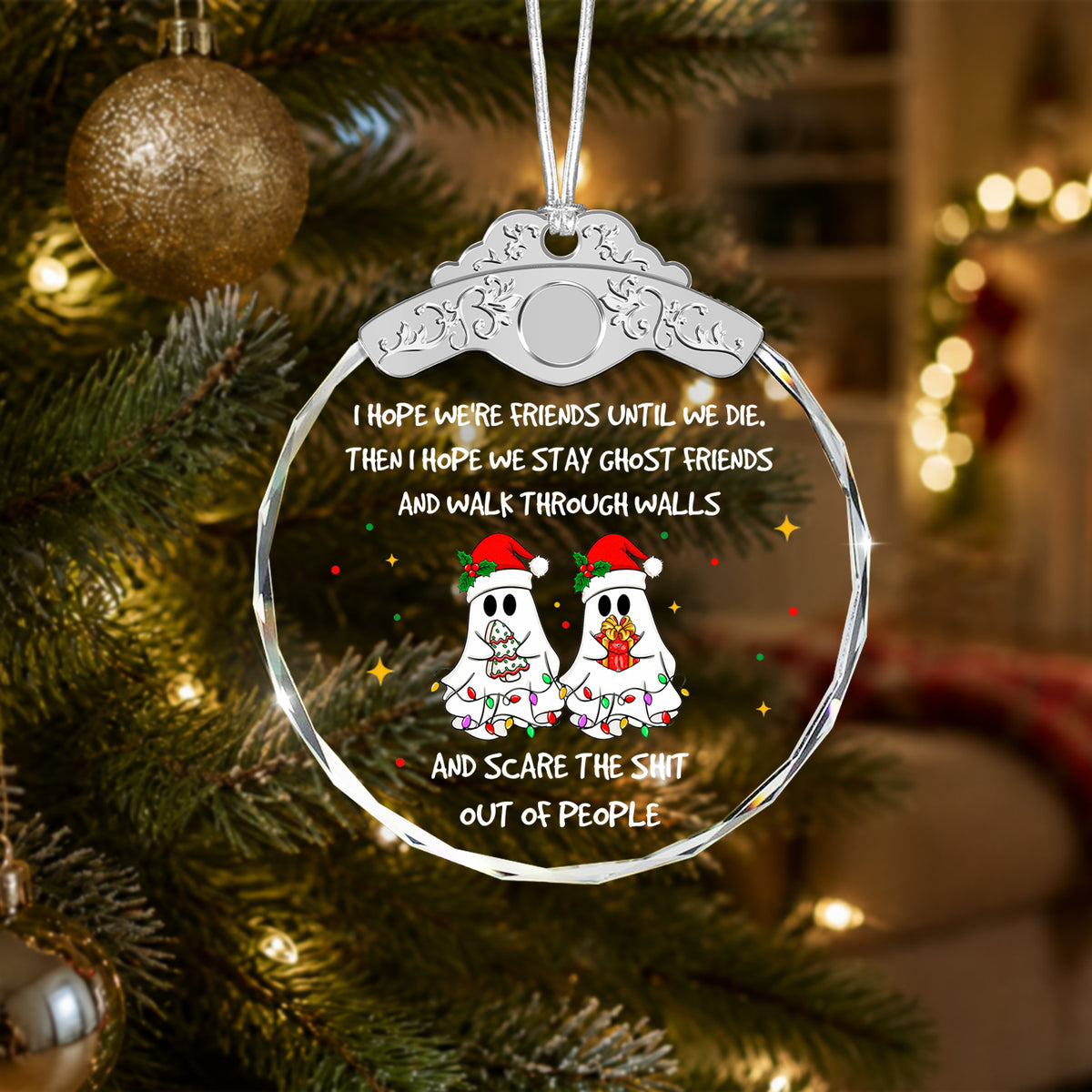 Funny Friendship Ornaments for Friends – Ghost Ornament for Besties BFF Sisters — view 2