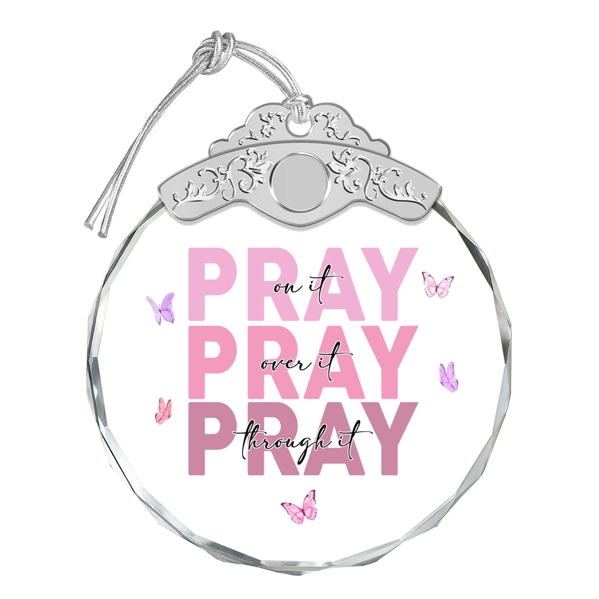 Pray – Glass Ornament